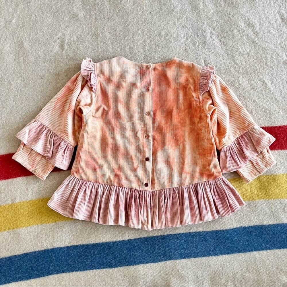 STORY MFG Amla top in peach/pink corduroy - Picture 9 of 13